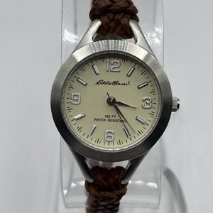 Eddie Bauer Women's Brushed Metal Watch V8V121- New Battery
